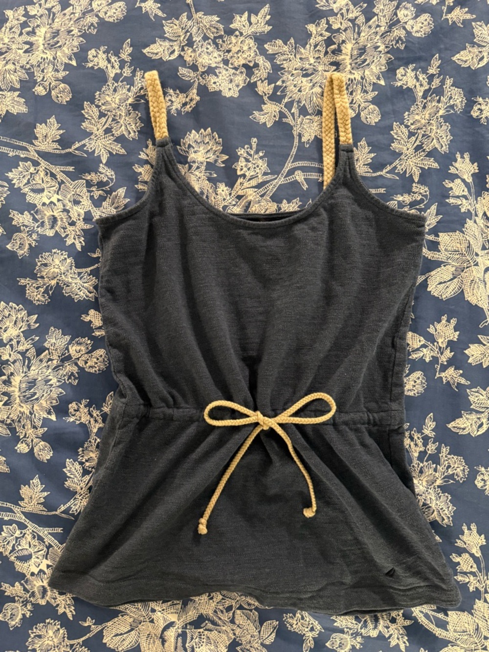 Vintage Nautica Black Camisole Tank with Gold Rope Straps